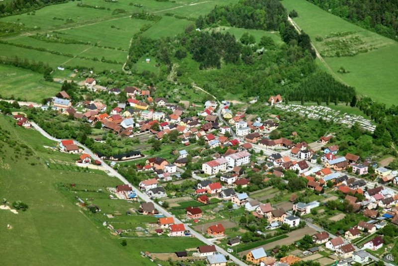 Letecké fotografie obce