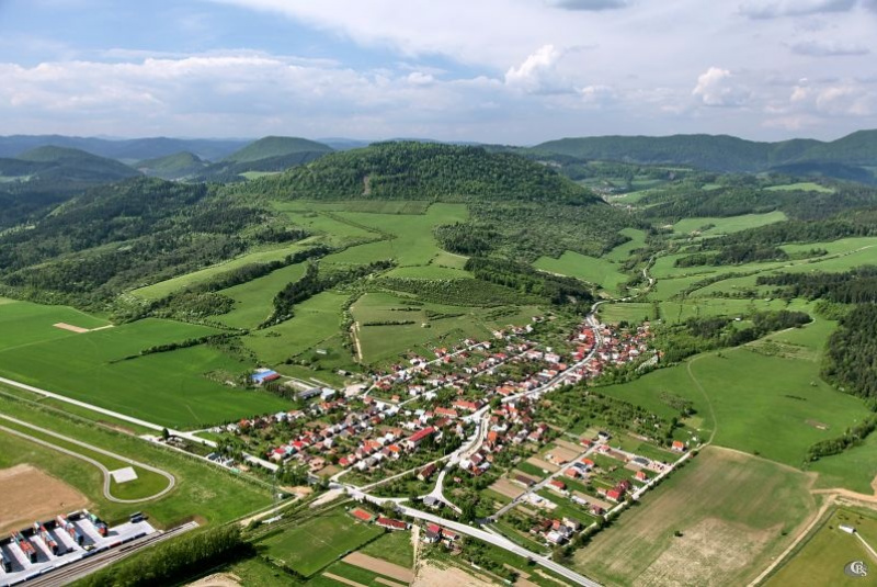 Letecké fotografie obce