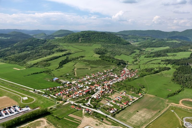 Letecké fotografie obce