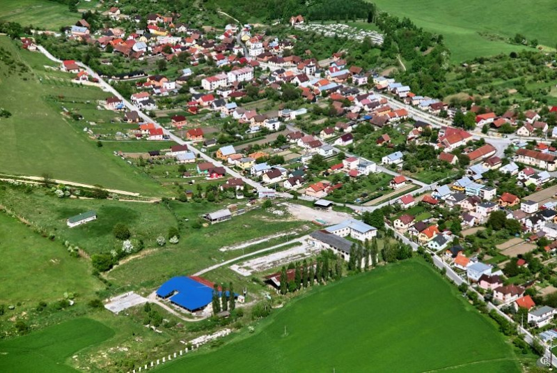 Letecké fotografie obce